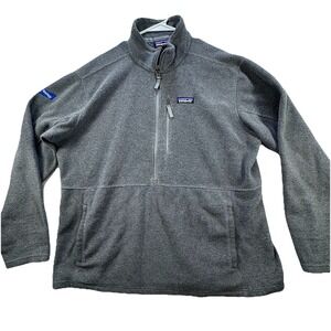 Patagonia Synchilla 1/2 Zip Fleece Pullover Mens XL Vintage Grey Baird Logo